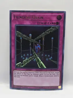 Fiendish Chain LCKC-EN095 Ultra Rare 1st Edition Yugioh TCG NM - Image 1