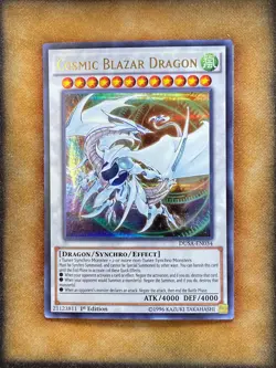Yugioh Cosmic Blazar Dragon DUSA-EN034 Ultra Rare 1st Ed NM - Image 1