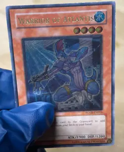 Yugioh “Atlantis Warrior” FOTB-EN016 1st Edition Ultimate Rare MP - Image 2