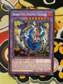 SUDA-EN035 Snake-Eyes Doomed Dragon Secret Rare Yugioh 1st - Image 1