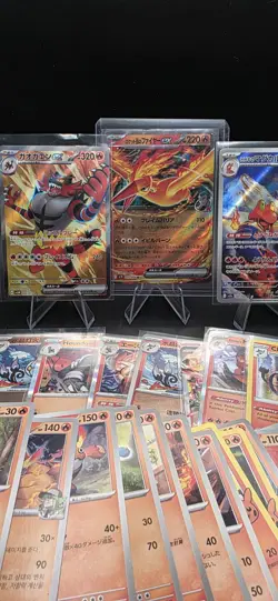 Pokemon Fire Type Card Lot 31 Cards Mixed Language ENG/JP/KR Collectors - Image 1