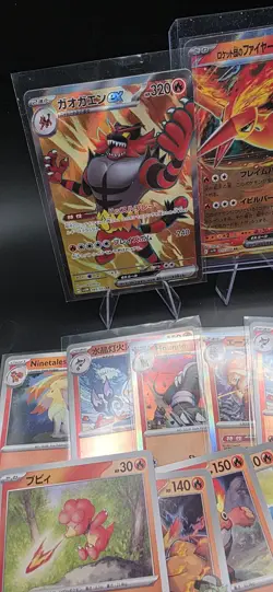 Pokemon Fire Type Card Lot 31 Cards Mixed Language ENG/JP/KR Collectors - Image 2