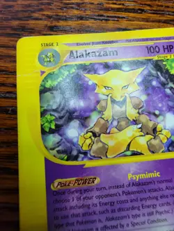 PL - Pokemon Card Alakazam Non Holo 33/165 Rare Expedition Base Set (2002) - Image 3