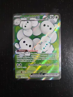 Pokemon TCG Maushold EX 233/182 --Full Art Ultra Rare Holo Card Paradox Rift - Image 1