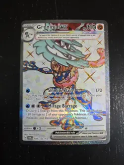 Pokemon TCG Twilight Masquerade Greninja EX 198/167 Ultra Rare Card NM Condition - Image 1