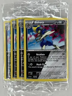 4X Bisharp 64/114 Zoroark 91/162 Holo Rare XY Steam Siege (2 Cards Each) SEALED - Image 1