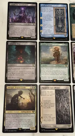 Lot (12) MTG Lord of the Rings Non-Foil Rare Magic Gathering Sauron Aragorn MT - Image 2