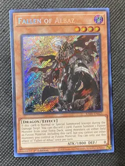 YuGiOh! - Fallen of Albaz RA01-EN021 Secret Rare 1st Edition Near Mint - Image 1