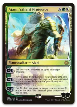 Ajani, Valiant Protector #185 (Foil) (LP) Aether Revolt AER Magic MTG - Image 1