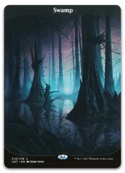 Swamp #214 (LP) Unstable UST Magic MTG - Image 1