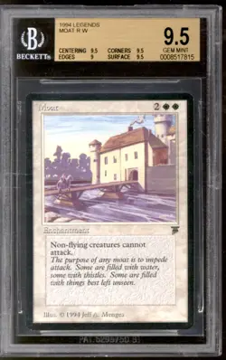 Magic MTG Legends Moat BGS 9.5 (9.5, 9.5, 9, 9.5) GEM MINT - Image 1