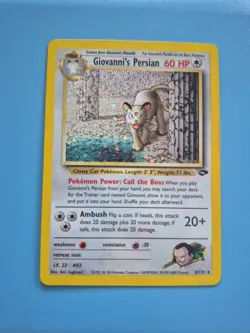 Giovanni's Persian 8/132 Holo Rare Gym Challenge Pokemon Card NM Near Mint - Image 1