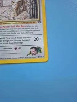 Giovanni's Persian 8/132 Holo Rare Gym Challenge Pokemon Card NM Near Mint - Image 4