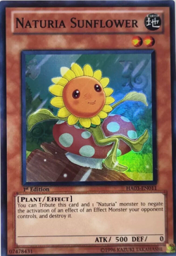 Naturia Sunflower - HA03-EN011 1st Edition Super Rare YuGiOh TCG Card - Image 1
