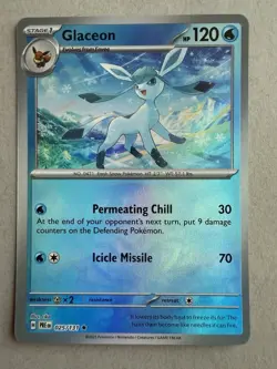 Glaceon (Master Ball Pattern) 025/131 Pokemon Prismatic Evolutions Holo Rare - Image 1