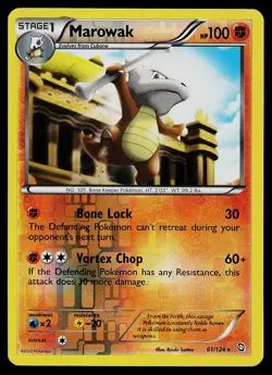 Pokemon Card - Marowak Dragons Exalted 61/124 Rare Reverse Holo - Image 1