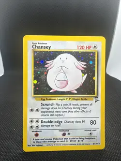 Chansey 003/130 Base Set 2 Holo Pokemon TCG NM - Image 1