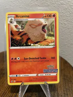 Pokemon TCG: Arcanine SWSH304 Black Star Promo Illustration Contest 2022 - LP - Image 1