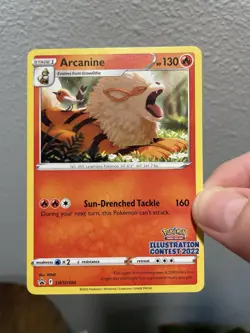 Pokemon TCG: Arcanine SWSH304 Black Star Promo Illustration Contest 2022 - LP - Image 3