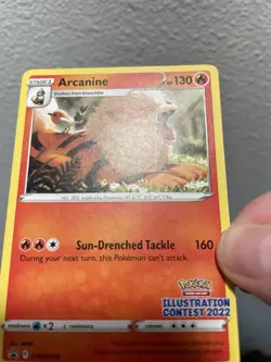 Pokemon TCG: Arcanine SWSH304 Black Star Promo Illustration Contest 2022 - LP - Image 4