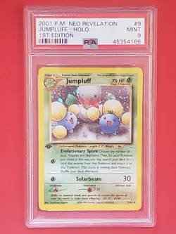 Pokemon Neo Revelation JUMPLUFF 1st Edition Holo #9 PSA 9 - Image 1