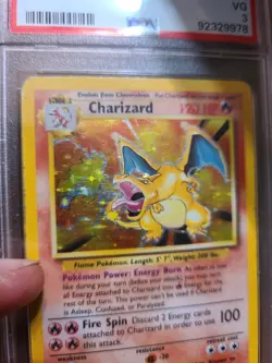 1999 Pokemon Charizard Holo #4 Base Set PSA 3 vintage WOTC - Image 2