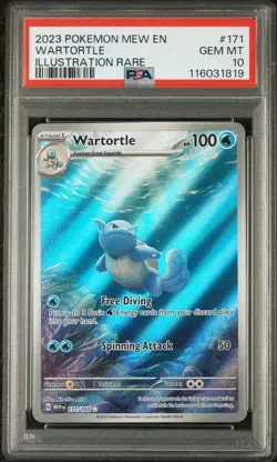 2023 Pokemon 151 Wartortle Illustration Rare 171/165 PSA 10 - Image 1