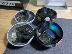 Pokemon Coin Lot x171 TCG Coins and 2 pokeball tins - Image 2