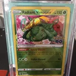 Pokemon Radiant Venusaur 004/078 Pokemon Go Half Art Holo Rare CGC 9 - Image 3