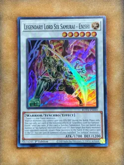 Yugioh Legendary Lord Six Samurai - Enishi ROTA-EN040 Super Rare 1st Ed NM - Image 1