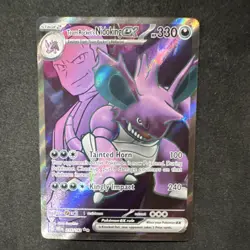 Pokemon Team Rocket's Nidoking ex Ultra Rare Sv10 216/182 Holo 330 HP - Image 1