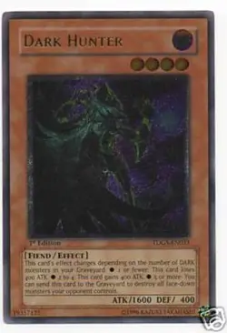 Yugioh! MP Dark Hunter - TDGS-EN033 - Ultimate Rare - 1st Edition Moderately Pla - Image 1