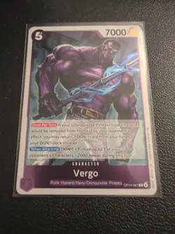 One Piece TCG Vergo OP14-061 Foil R The Azure Sea's Seven - Image 1