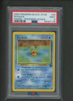 PSA 9 Psyduck 20 2000 WotC Black Star Promo Pokemon Card - Image 1