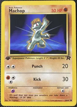 Machop 59/82 Team Rocket Regular 1st Edition - Pokemon Card - Image 1