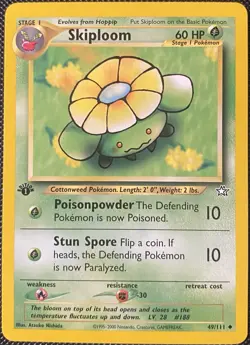 Skiploom 49/111 Neo Genesis Regular 1st Edition - Pokemon Card - Image 1