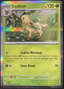 Leafeon 005/131 Sv: Prismatic Evolutions Holo - Pokemon Card - Image 1