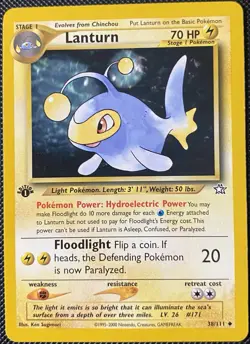Lanturn 38/111 Neo Genesis Regular 1st Edition - Pokemon Card - Image 1