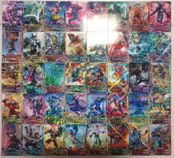 Lot of 40 Japanese Kamen Rider Battle: Ganbarizing Rare Card Set - Image 1