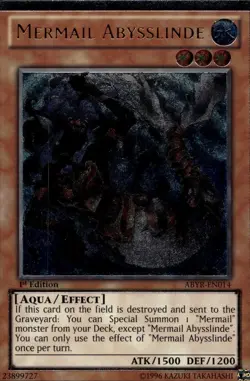 Mermail Abysslinde EU Print 1st Ed Ultimate ABYR-EN014 Yu-Gi-Oh! - Image 1