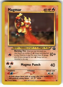 Magmar 44/53 WoTC Promo LP Pokemon Card TCG - Image 1