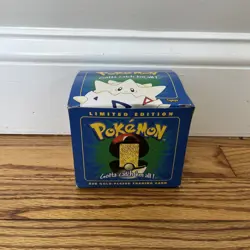 Pokemon Togepi Burger King 23k Gold Plated Trading Card Red 1999 Nintendo - Image 4