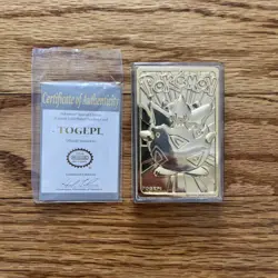 Pokemon Togepi Burger King 23k Gold Plated Trading Card Red 1999 Nintendo - Image 5