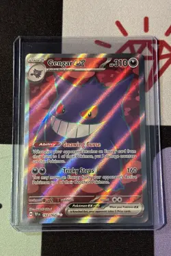 Pokemon Gengar EX TCG Full Art Ultra Rare Holo Card 193/162 Temporal Forces - Image 3