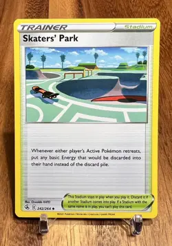 Skaters' Park 242/264 Non Holo Fusion Strike Trainer Pokemon Card NM - Image 1
