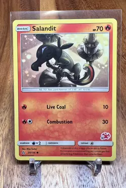 Salandit #13 25/156 Ultra Prism Charizard Stamped Pokemon Card NM - Image 1