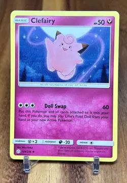 Clefairy 144/236 Non Holo Uncommon Sun & Moon Cosmic Eclipse Pokemon Card NM - Image 1
