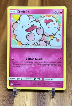 Swirlix 153/236 Non Holo Common Sun & Moon Cosmic Eclipse Pokemon Card NM - Image 1