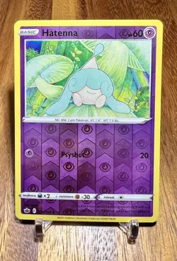 Hatenna 071/198 Reverse Holo Common Chilling Reign Pokemon Card NM - Image 1