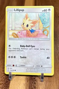 Lillipup 174/236 Non Holo Common Sun & Moon Cosmic Eclipse Pokemon Card NM - Image 1
